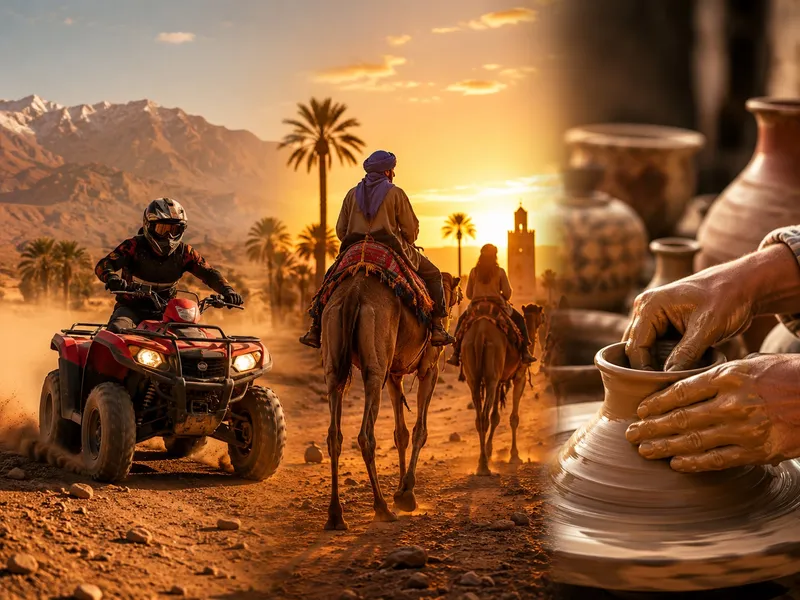 Riad courtyard activity setting in Marrakech, Dunesia Holidays